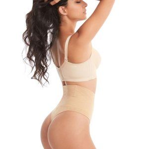 Set of 2 Butt Lifter Body Shaper Tummy Slimming Shapewear Black and Tan Beige